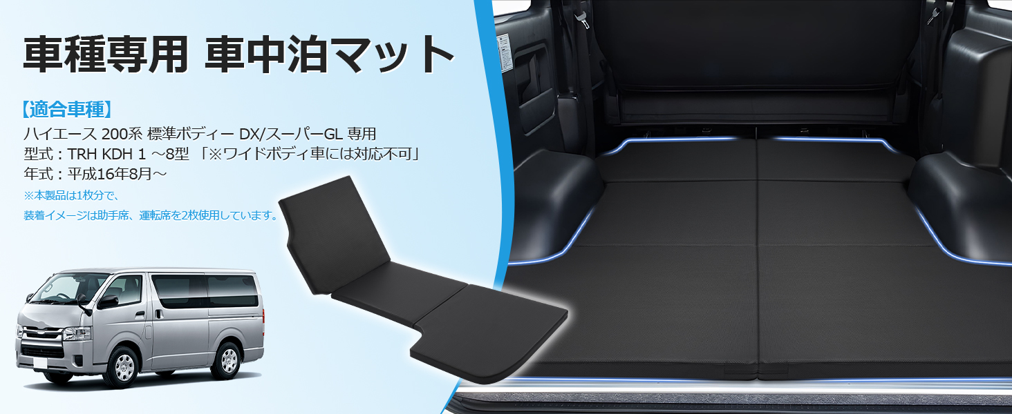 Amazon.co.jp: GIMUYA トヨタ ハイエース 200系 車中泊マット