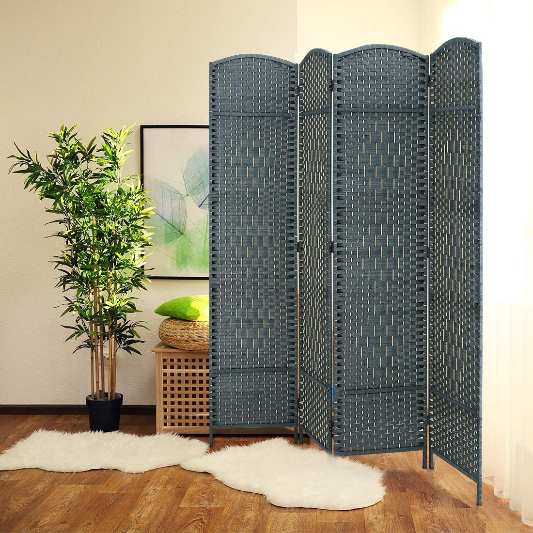 Buy JOSTYLE Room Divider 6ft. Tall Extra Wide Privacy Screen, Folding