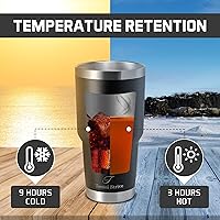 Vista 3 de Vaso de acero inoxidable de 30 onzas – Vaso de acero inoxidable de 30 onzas con popote y tapa – Vaso de café aislado de doble pared – Taza de café