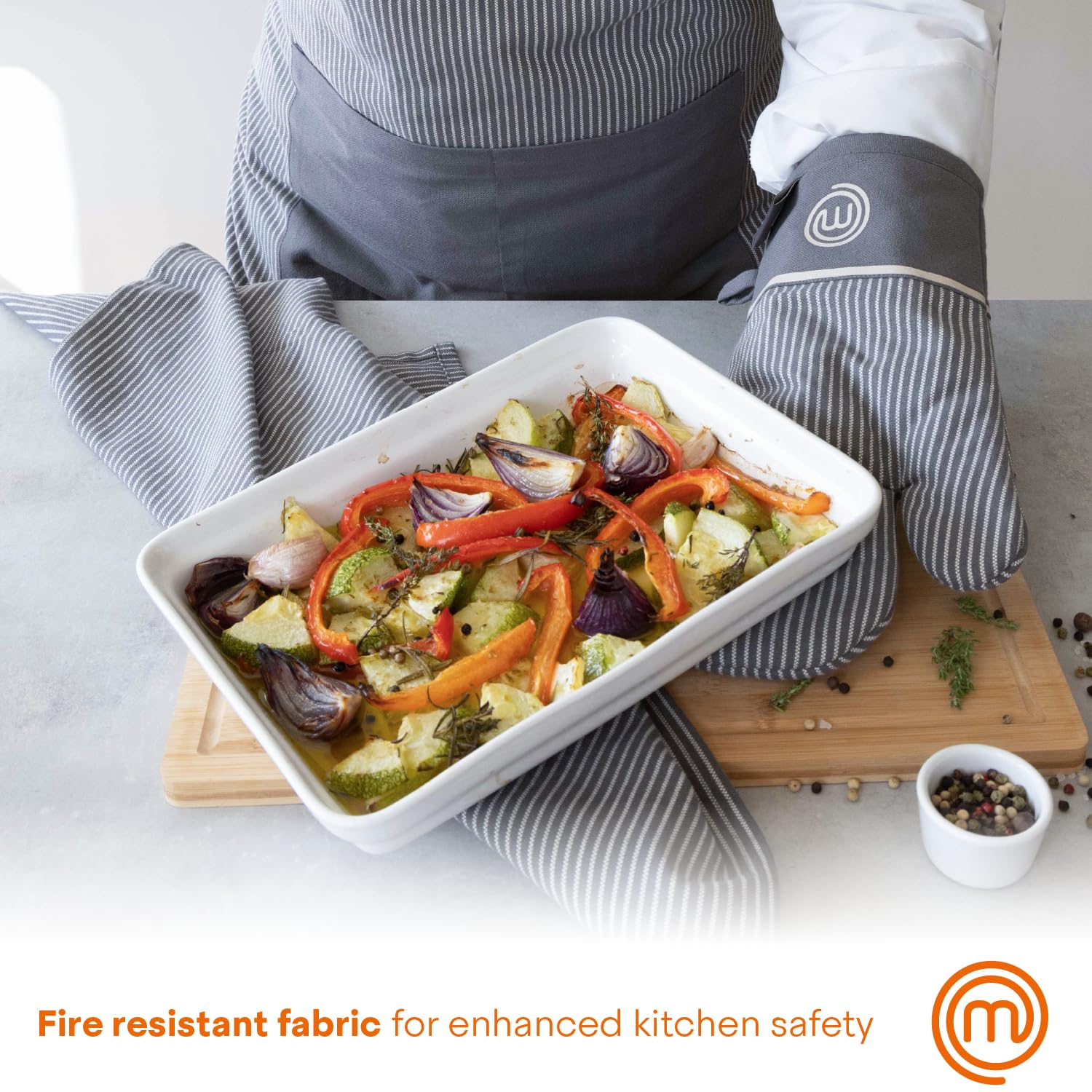 MasterChef Tea Towels for Kitchen Premium Cotton Tea Towels Pack of 4 - Image 3