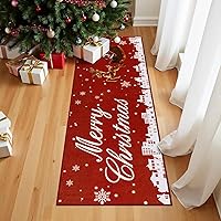 Vista 6 de U'Artlines - Alfombra de pasillo navideña 2x6 pies, alfombra de cocina estilo granja, lavable, antideslizante, alfombra de área para cocina