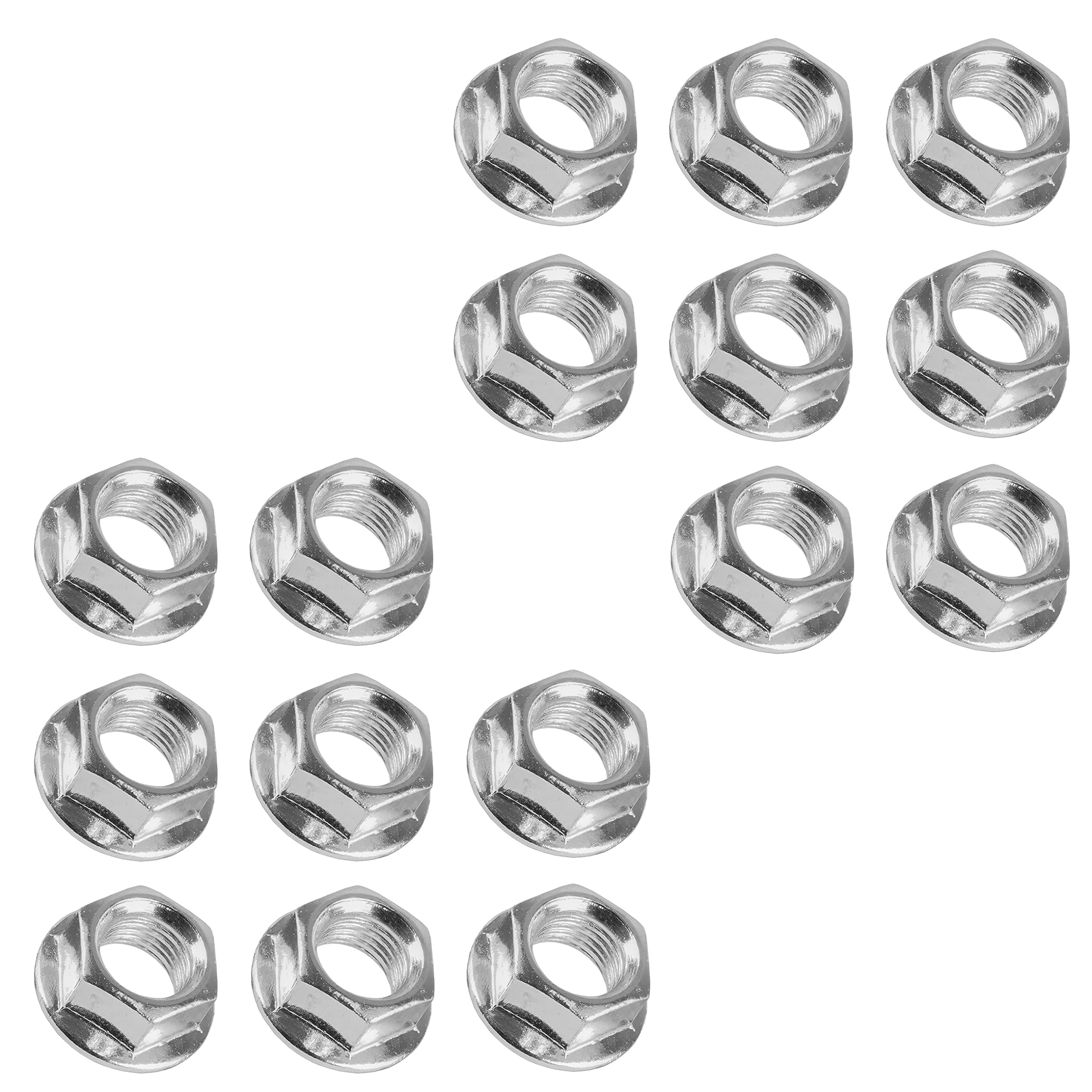 Caltric 16PCS Wheel Flanged Serrated Lug Nuts Compatible with Polaris 7542459 7547211 3/8"-24