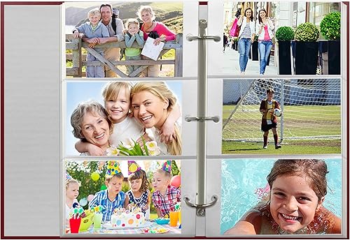 Vista 7 de Pioneer Photo Albums STC-504/NB Álbum de fotos de 3 anillos con 504 bolsillos para fotos de 4 x 6 pulgadas, color azul marino Paneles