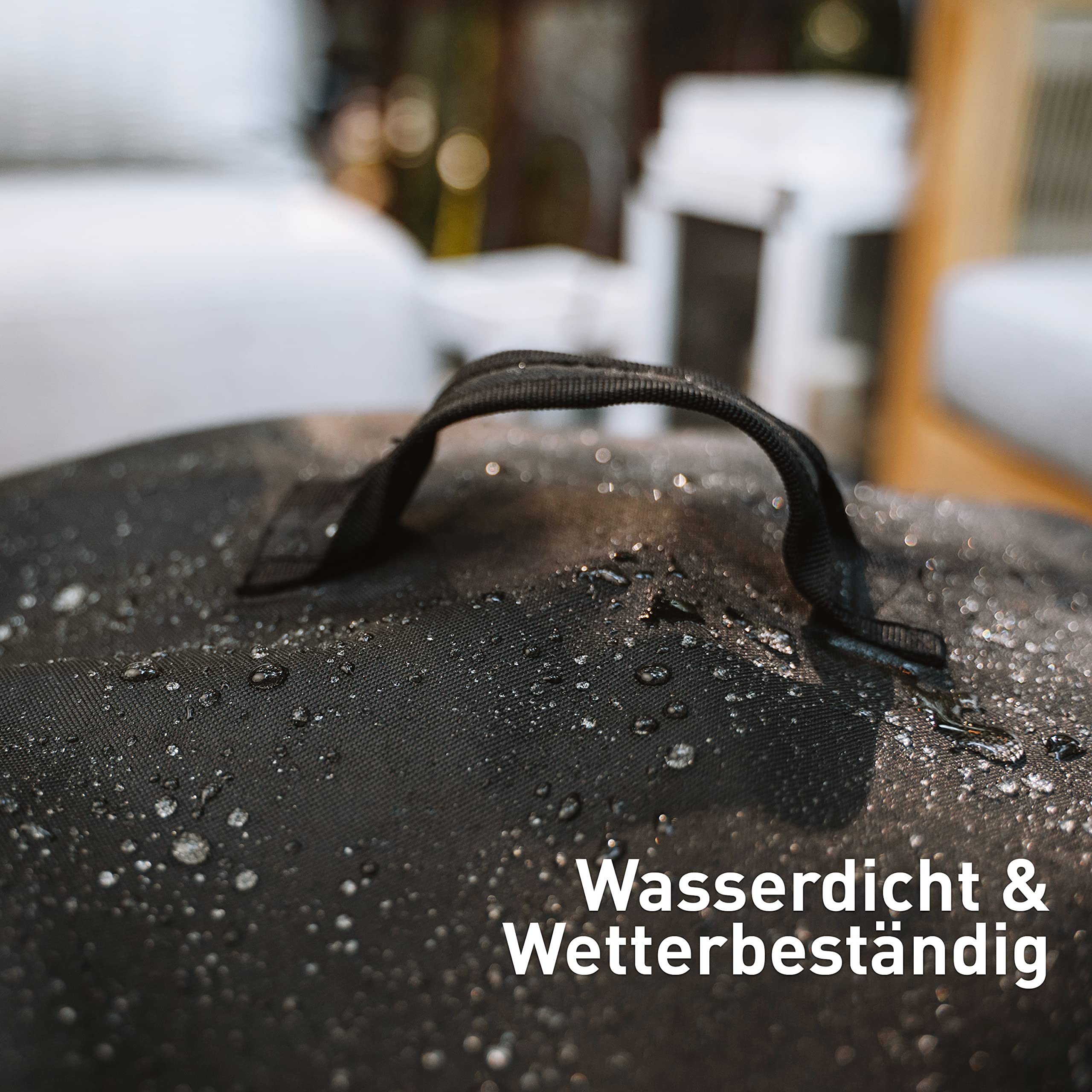Solo Stove Schutzhabdeckung für Feuerschale Bonfire | Zubehör für Outdoor Feuerstelle Rund, Winterfest, Wasserdicht, Abdeckung bei Regen, PVC-beschichtetes Polyester, Verstärktes Dach, Schwarz