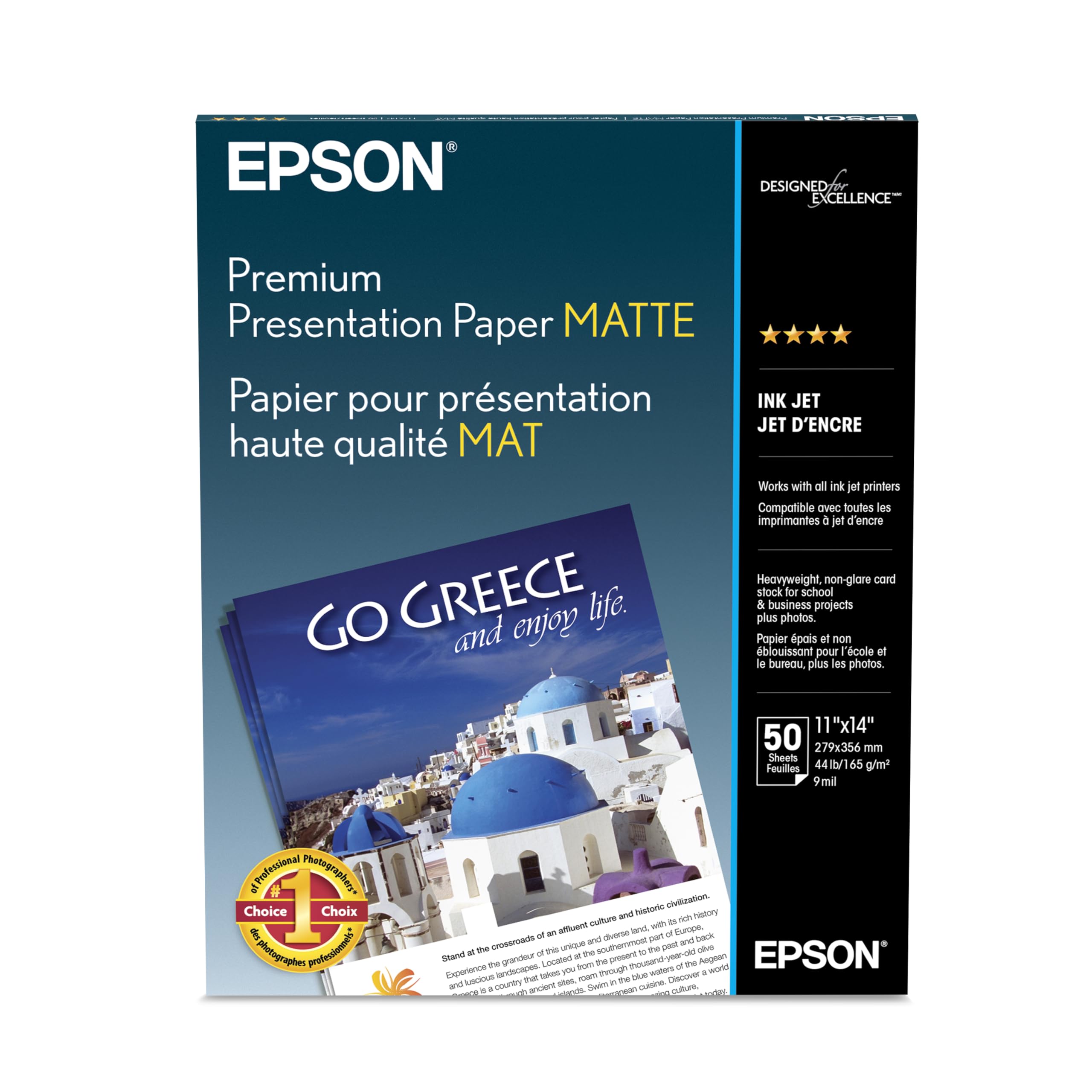 Amazon.com : Epson Borderless Matte Paper Bright White 11 x 14 in