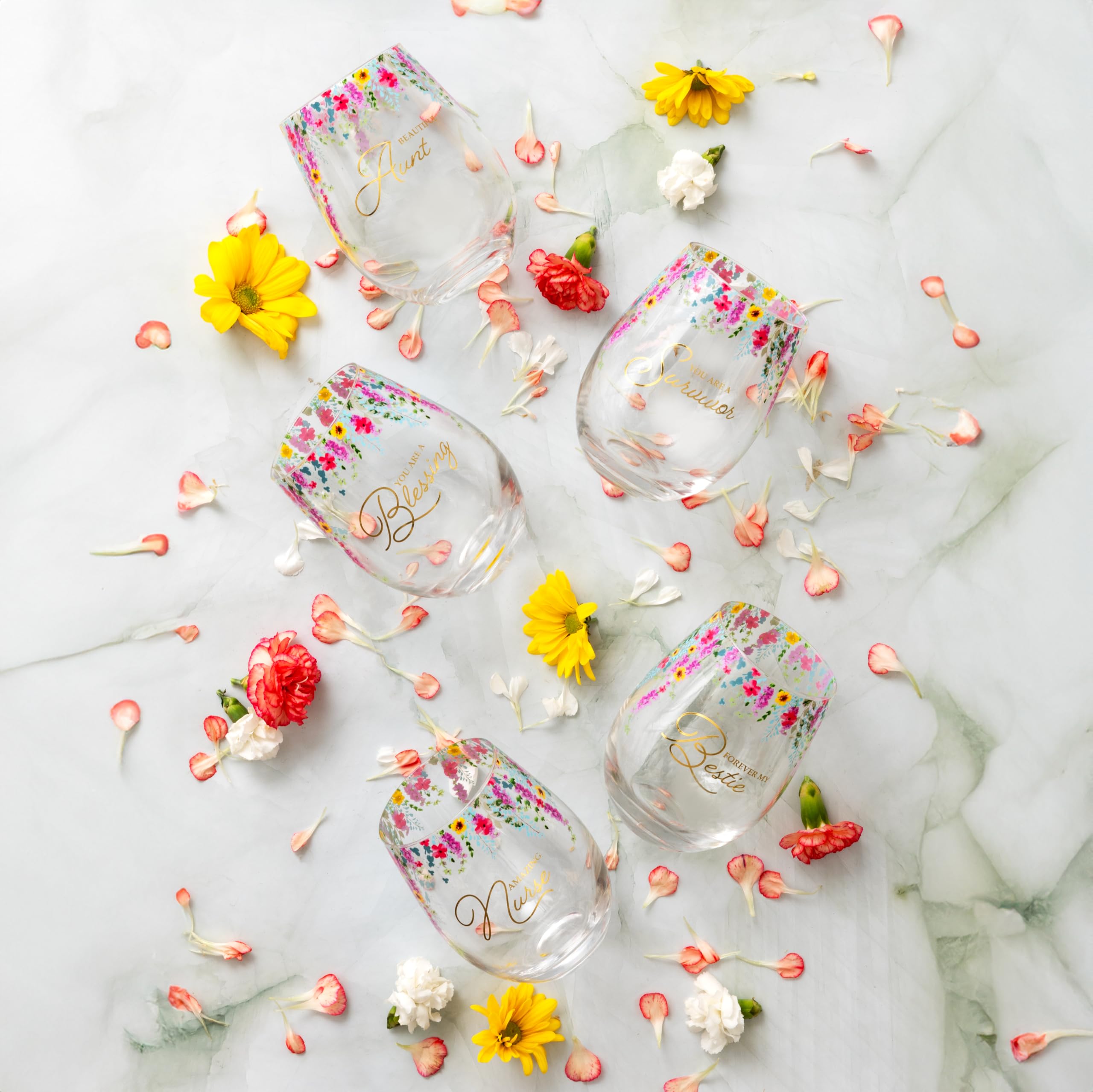 Pavilion Gift Company - Forever My Bestie - 480 ml kieliszek do wina bez nóżek najlepszy przyjaciel przyjaźń BFF miłośnik wina