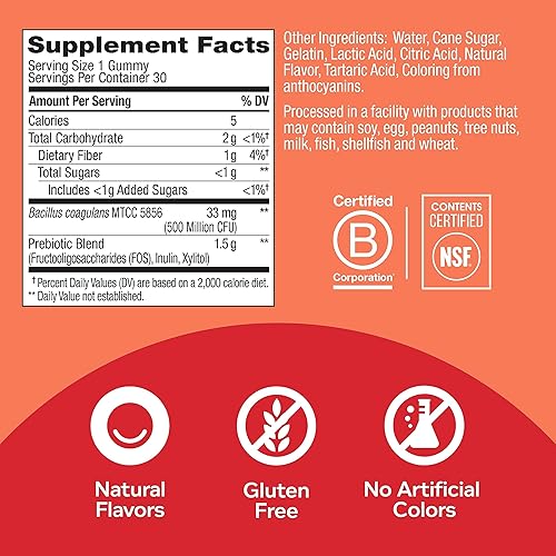 Miniatura 7 de OLLY Ultra - Cápsulas blandas y probióticos + gomita prebiótica, apoyo digestivo y salud intestinal, 500 millones de UFC, fibra, suplemento