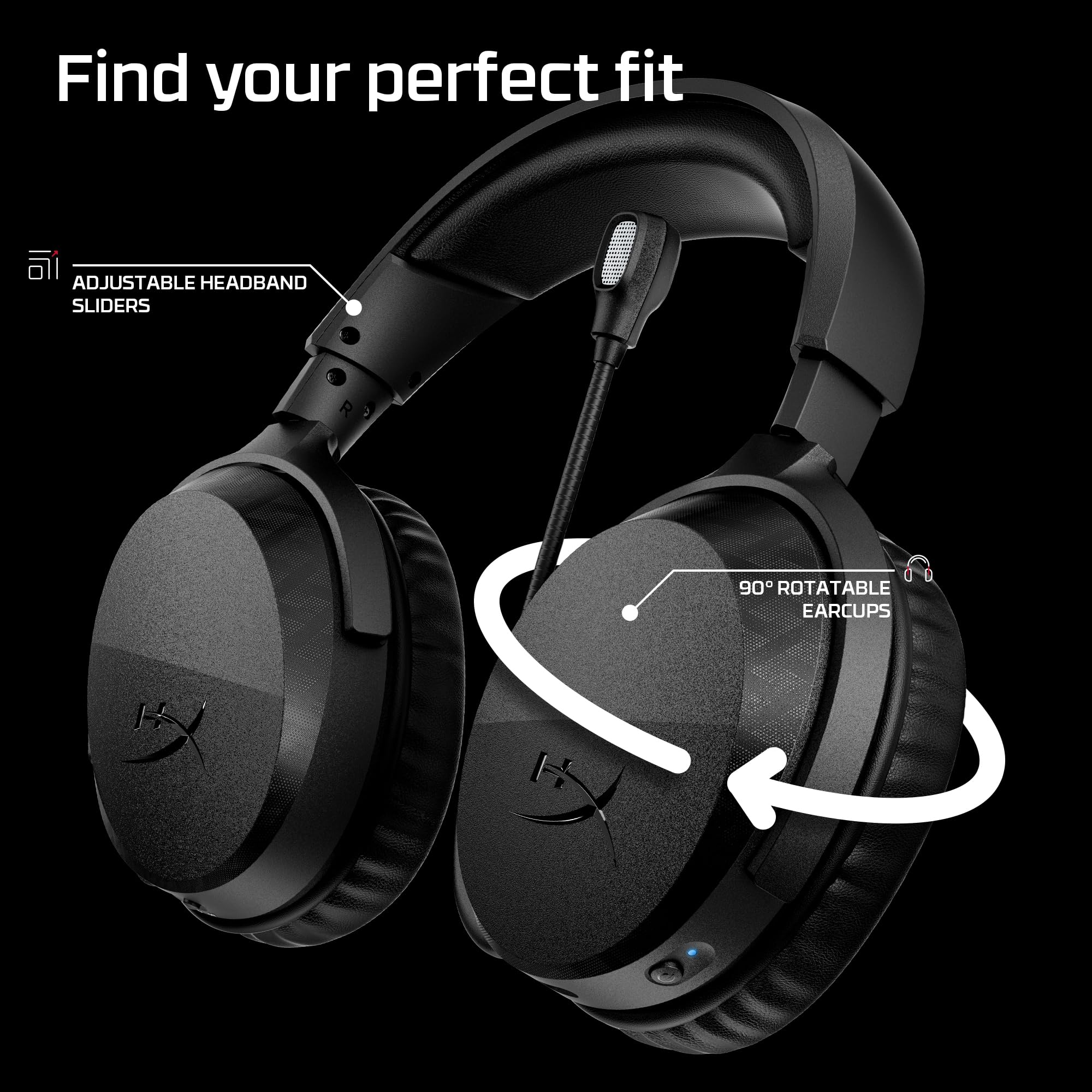 HyperX CloudX Stinger 3 Bezprzewodowe słuchawki do gier dla konsoli Xbox | Bluetooth 5.2 i 2,4 GHz, do 80 godzin pracy na baterii, sterowniki 50 mm, mikrofon, USB-A, czarny