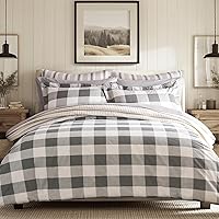 Vista 9 de Levtex Home - Camden Black Comforter Set - Twin/Twin XL Comforter (68x88in.) and 1 Standard Sham (20x26in.) - Buffalo Check Design - Black/White
