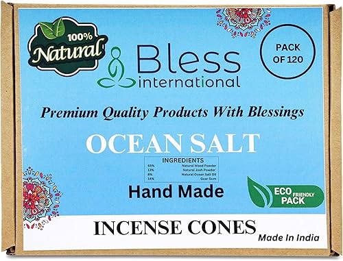 Miniatura 84 de Bless International Cedro 100% natural - Conos de incienso hechos a mano, sumergidos a mano, orgánicos, sin productos químicos para purificación
