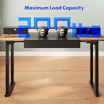 Amazon.com: FLEXISPOT 63x32 in 4-Leg Standing Desk with Storage