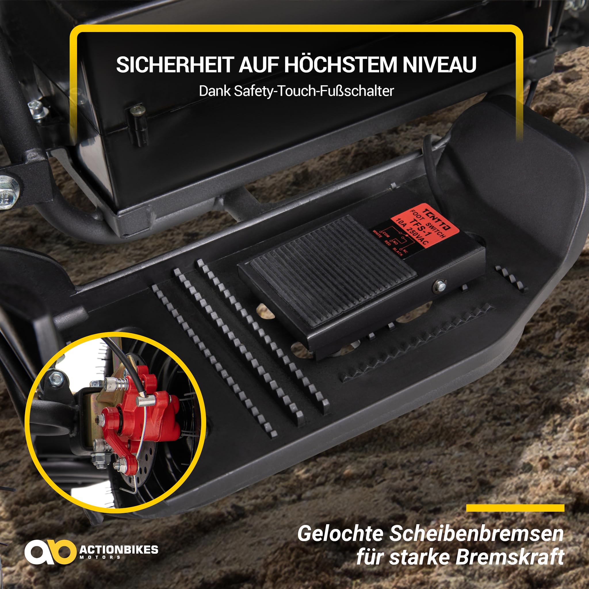 Actionbikes Motors Kinder Quad Elektro ATV Cobra | 𝟑𝟔 Volt 𝟖𝟎𝟎 Watt Motor bis 𝟐𝟒 km/h - Kinderquad - Pocket Quad - Safety Touch Fußschalter - Miniquad - Für Kinder ab 8 Jahren (Grün/Schwarz)