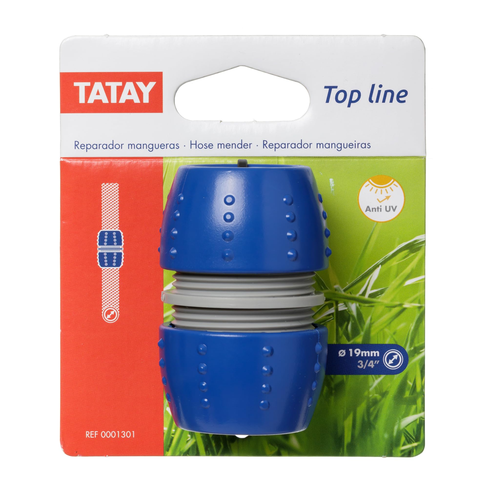 Raccord STOP Universel Pour Tuyau D'arrosage 3/4 (19-26 Mm) - Plastique Bleu, Résistant Aux UV, Installation Facile - 4