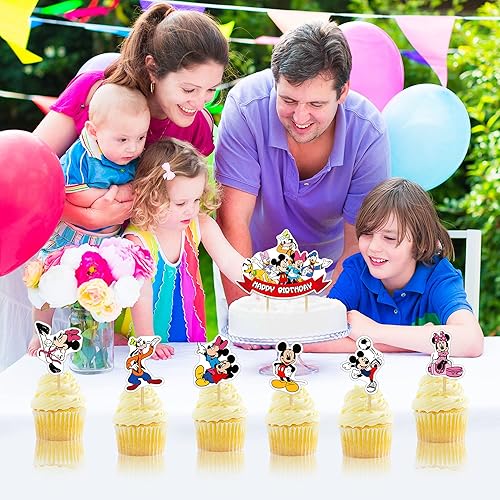 Miniatura 6 de 40 adornos para cupcakes para decoración de cumpleaños de niños, bonitas decoraciones de tartas, suministros de fiesta para niños y niñas