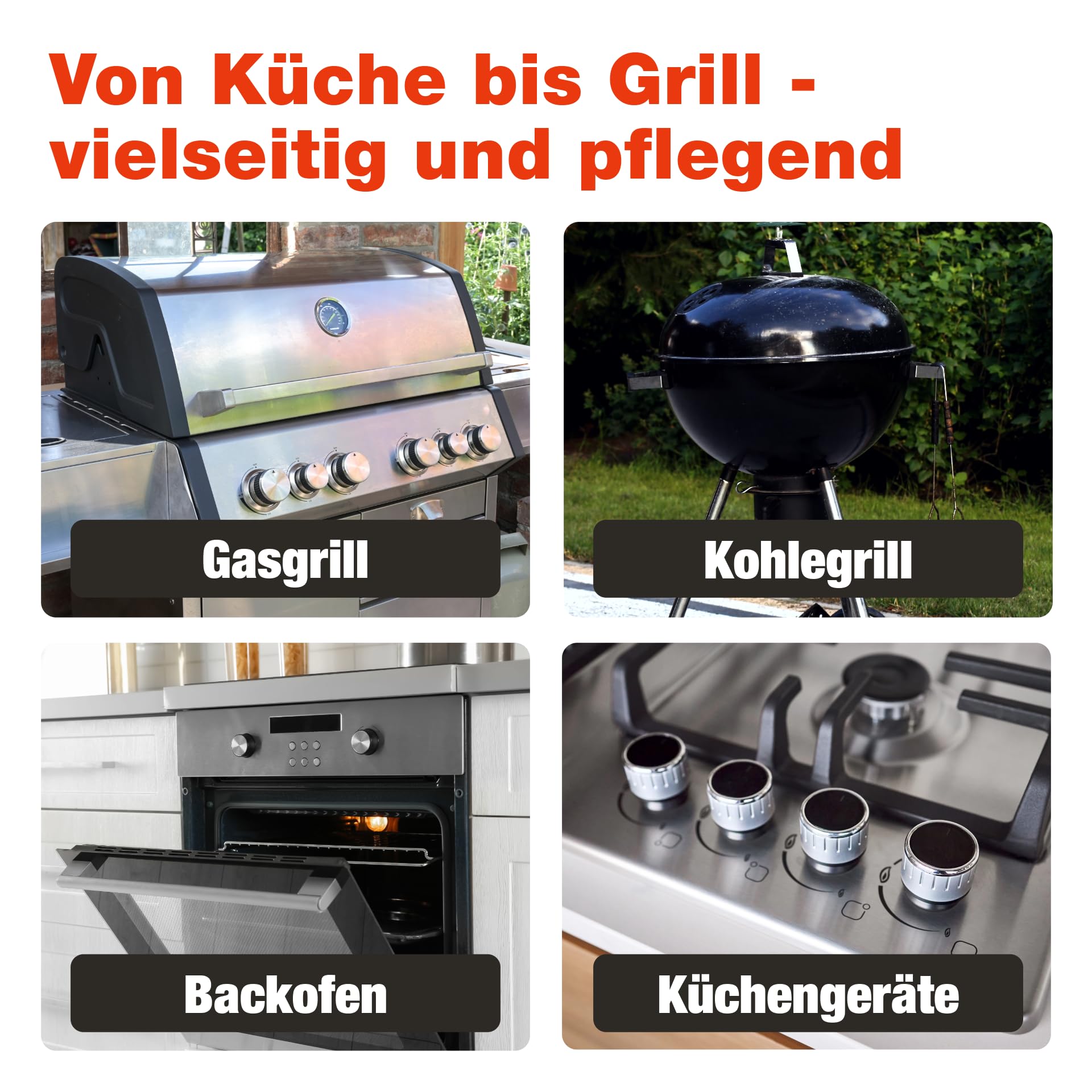 bio-chem Edelstahlreiniger Pflegespray 750ml | Für Küche, Haushalt und Grill aus Edelstahl, Aluminium sowie Chrom