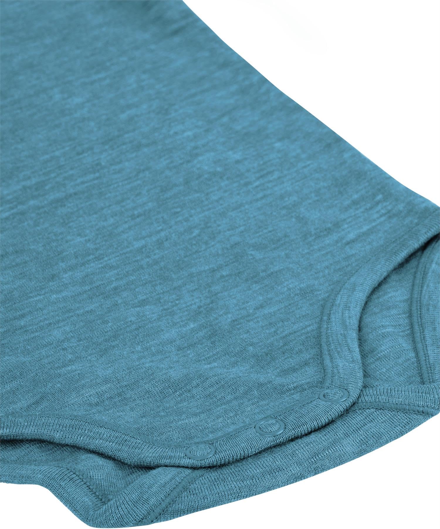 normani 2er Pack Baby Merino Woll Body Winter Langarmbody Einteiler mit Knopf - 100% RWS Merinowolle - OEKO-Tex Standard 100