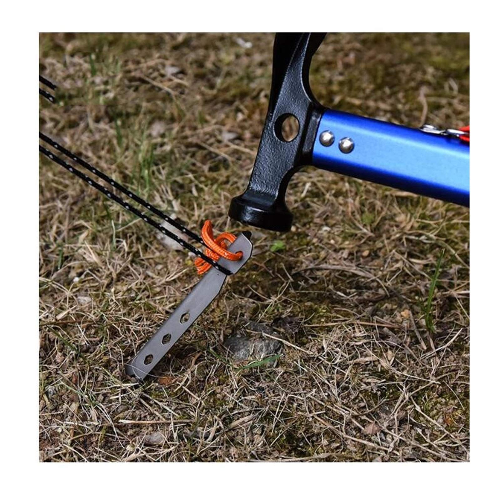 Robuste und langlebige Zeltheringe, für Outdoor, Camping, ultraleicht, Titanlegierung, Zeltheringe, Nägel, Zubehör, 6/8 Stück für Gartenarbeit, Wandern (6 Stück)