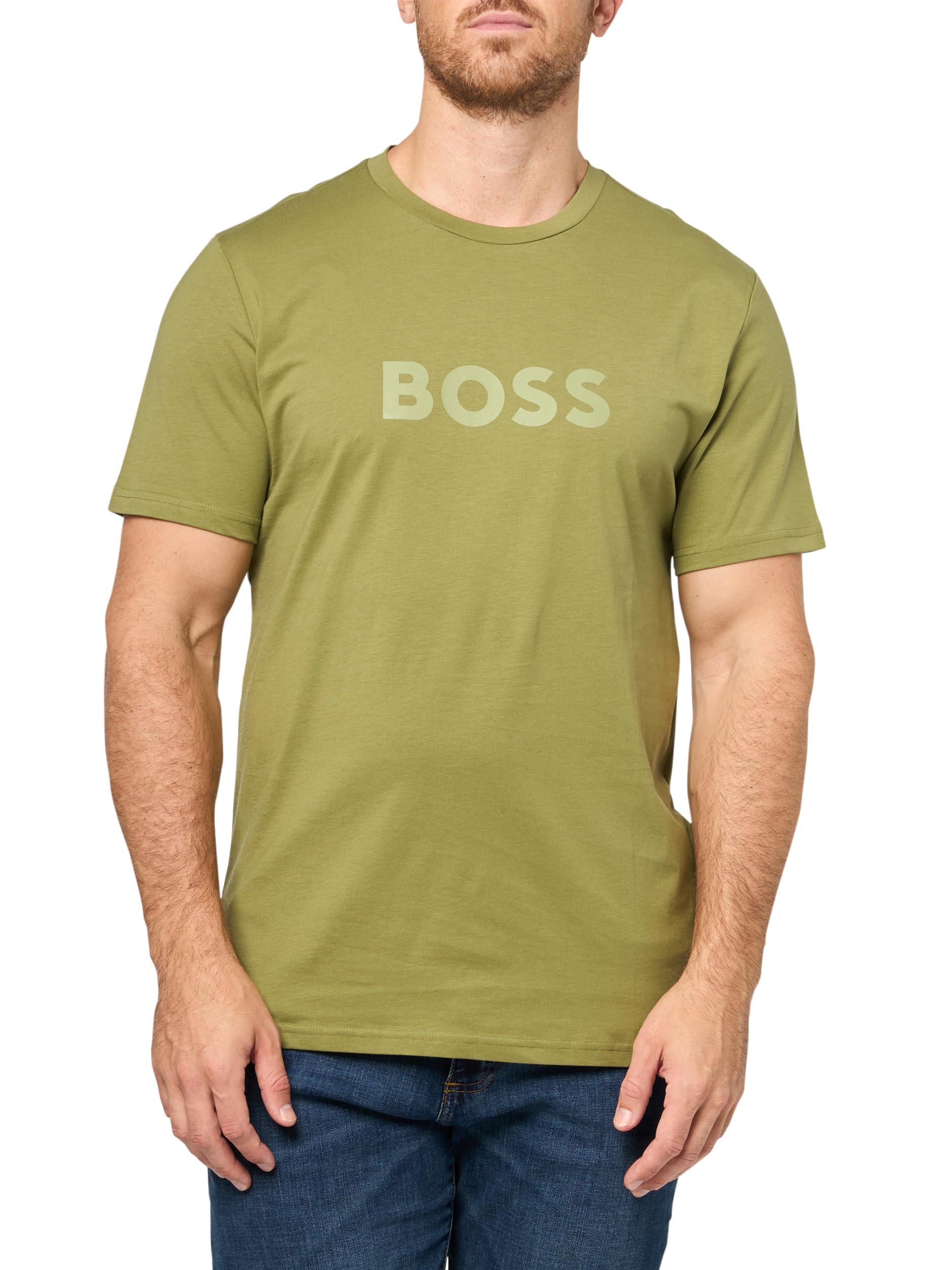 

                                                    BOSS, Big Logo Cotton T-Shirt, Split Pea, S