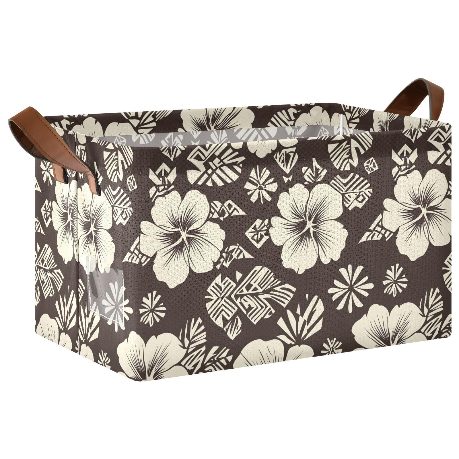 Boîte de rangement de grande taille Mnsruu hawaïenne en tissu imperméable