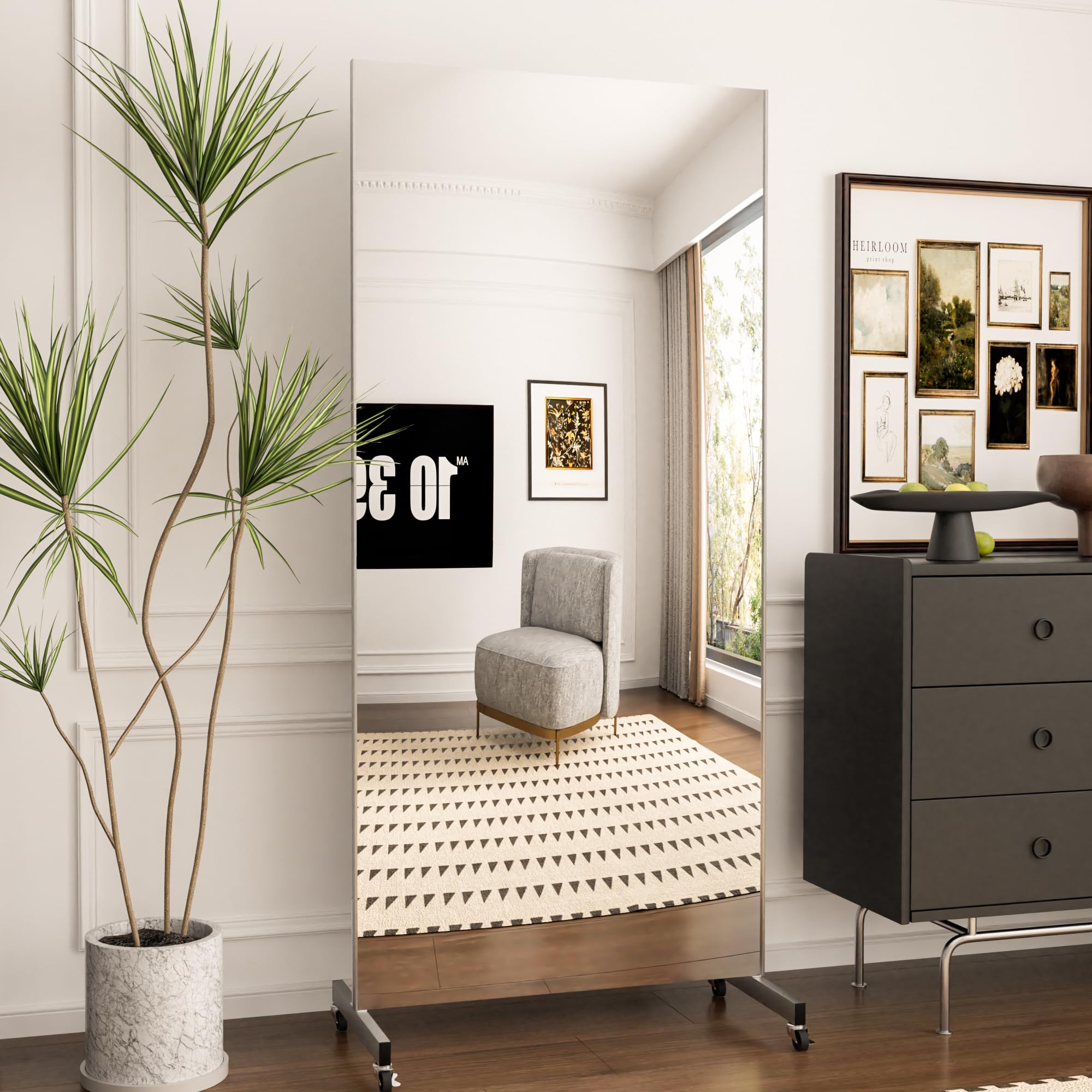 Amazon.co.jp: Brisafe 割れない鏡 移動式スポーツミラー