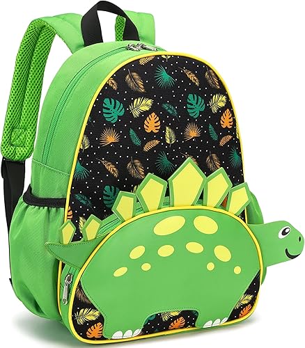 Miniatura 8 de CAMTOP Bonita mochila para niños pequeños pequeños en 3D con diseño de animales de dibujos animados para niñas y niños Verde Dinosaur Green