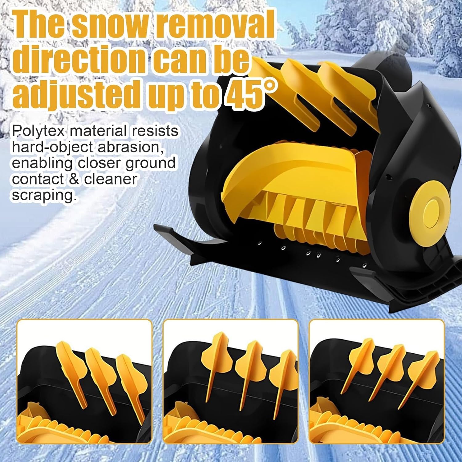 Soplador de Nieve inalámbrico de 21 V, soplador de Nieve eléctrico de 16 Pulgadas, Profundidad de 6 Pulgadas, Alcance de 33 pies, Ajustable, Pala de Nieve Ligera con 2 baterí. (Batteryx2)