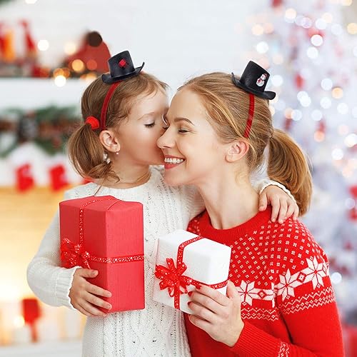 Miniatura 6 de Skylety 8 sombreros negros de fieltro para decoración de fiesta de Navidad para tu muñeco de nieve, muñeca u otro proyecto de manualidades