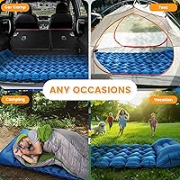 Vista 9 de Colchoneta para dormir, almohadilla de dormir compacta para acampar con almohada bomba de pie integrada, colchoneta inflable para viajes