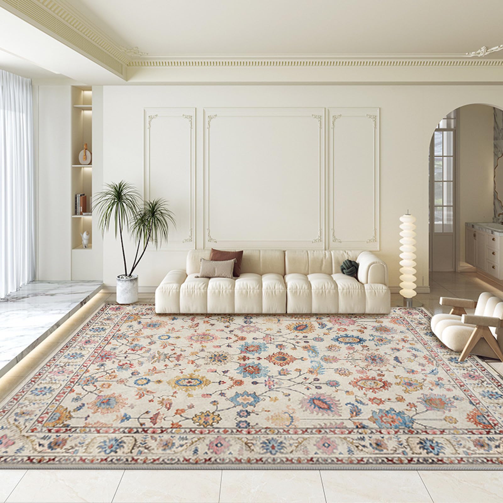 Felpudo Entrada Casa Flor Rosa Beige Alfombra Salon Lavable Alfombra Entrada Casa Exterior Poliéster Felpudo Exterior Lluvia Suave Alfombras de Habitacion Salon Antideslizante Tapete 100x150