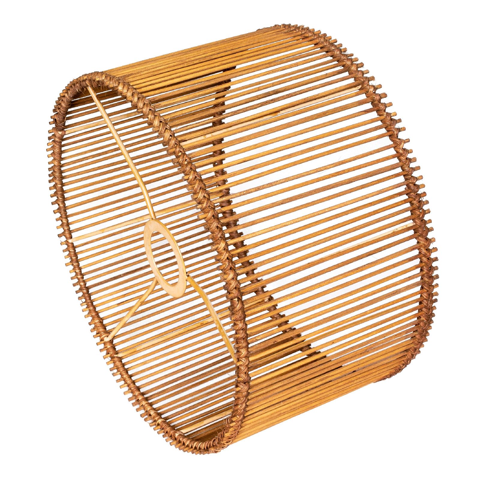 Eusamxon Modern Industrial Metal/Rattan Ceiling Light Shad Easy Fit Pendant Lamp Shade for Living Room Kitchen - Image 3