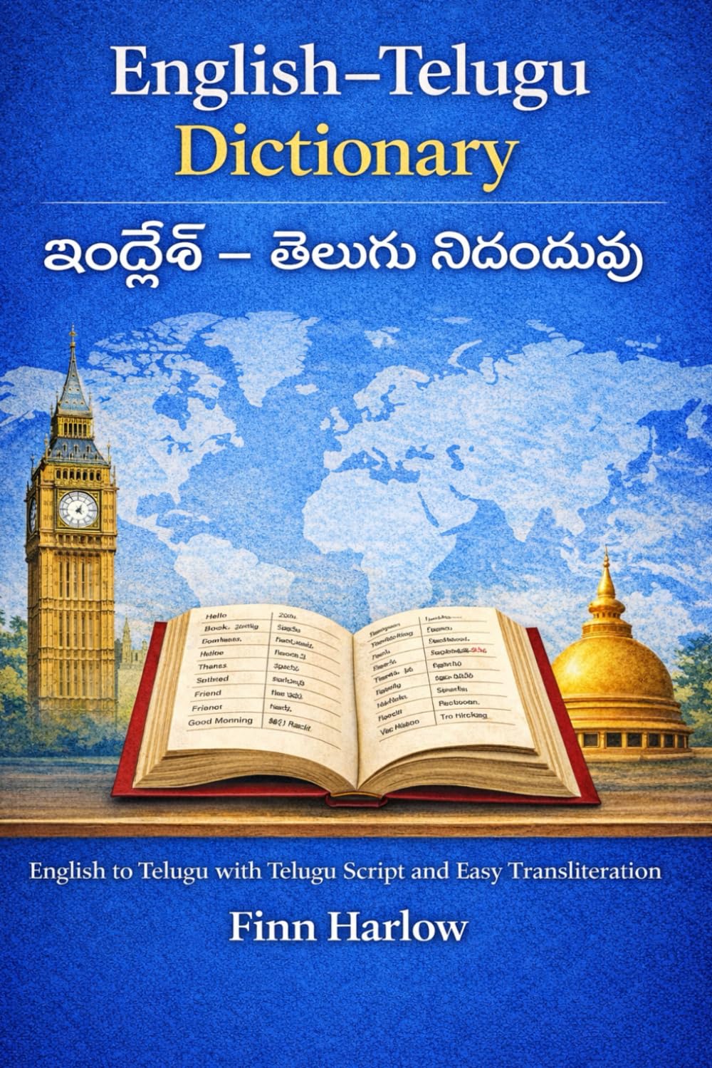 English – Telugu Dictionary: English to Telugu with Telugu Script and Easy Transliteration