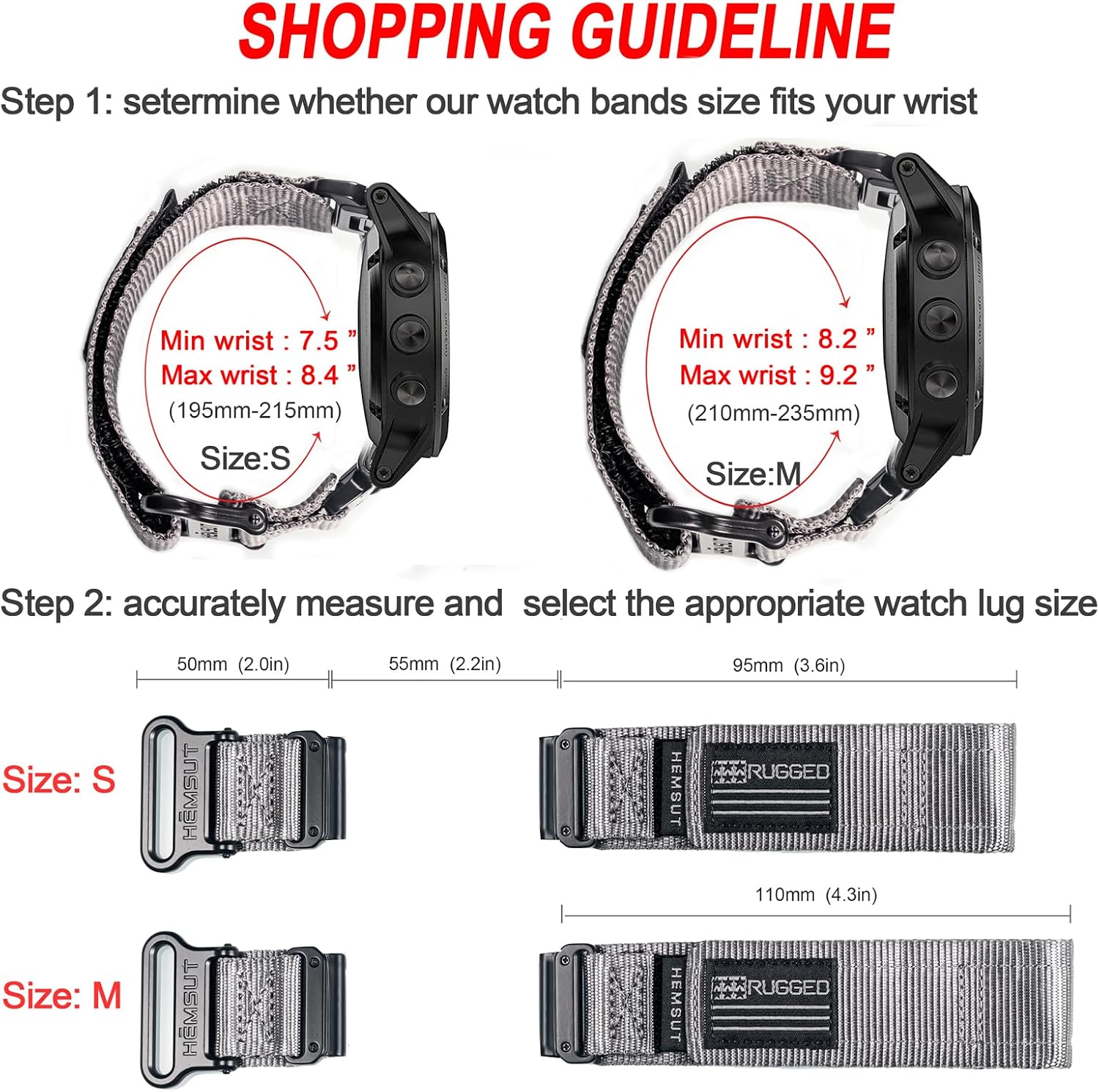 Compatible With Garmin Watch Band, Super Rugged Nylon Sports Strap With Woven Loop Design, For Fenix/Forerunner/Approach/MARQ/Quatix/D2 Series Tough Replacement Band For Men image 3