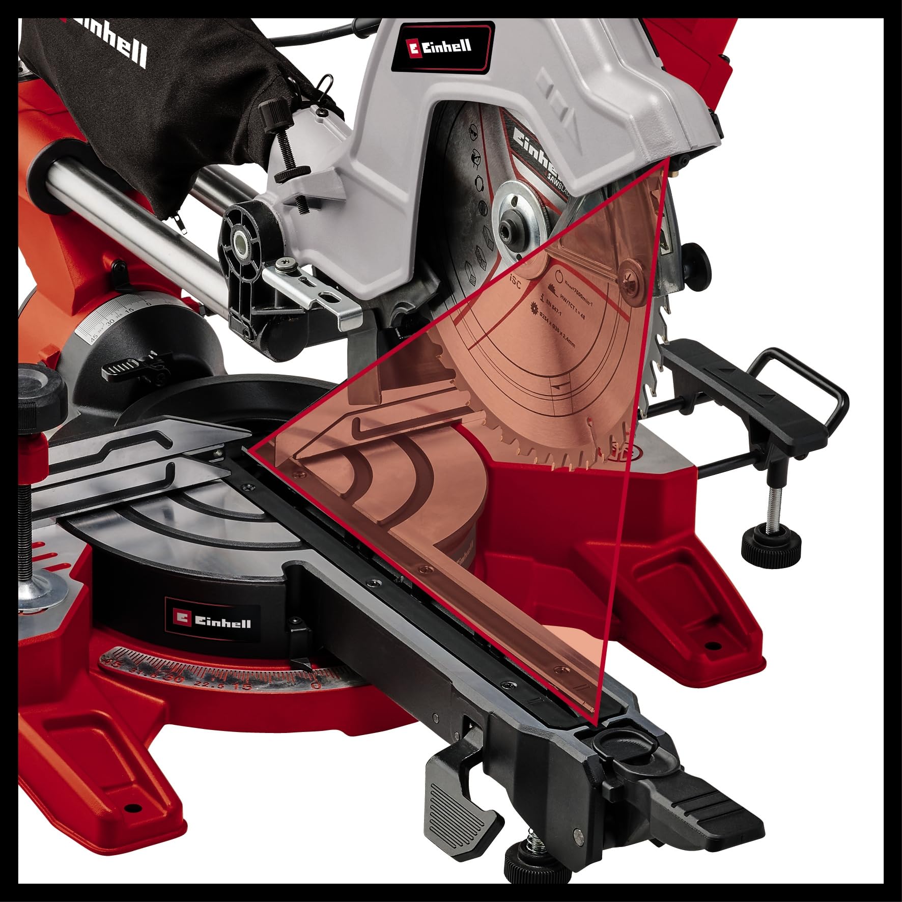Einhell Scie à onglet radiale TE-SM 10 L Dual (2 100 W, lame de 254 mm, largeur de coupe 305 mm, profondeur de coupe 85 mm)