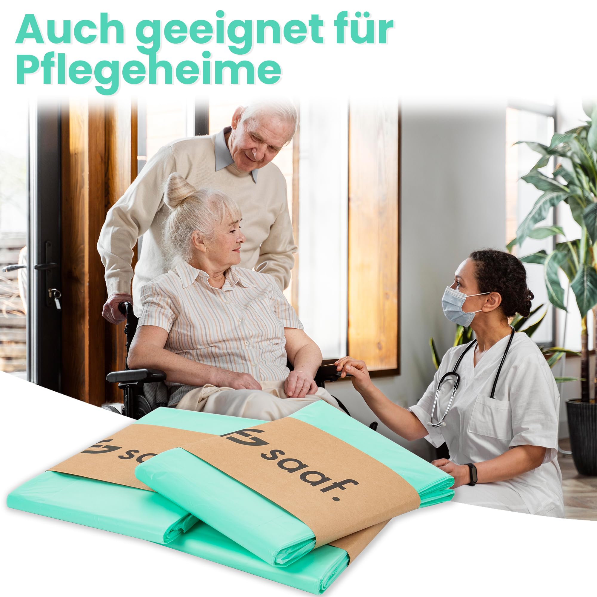 Saaf Windeleimer Nachfüllpack – kompatibel mit Korbell 15/16 Liter und Litter Champ – 6 Stück – Parfümierte Beutel – Einfache Anwendung – Baby Windeleimer Nachfüllungen – Praktisch