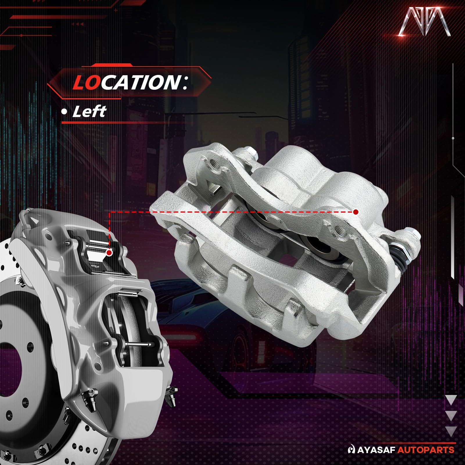 Amazon.com: MAYASAF 18B4827 Front left Driver Side Disc Brake