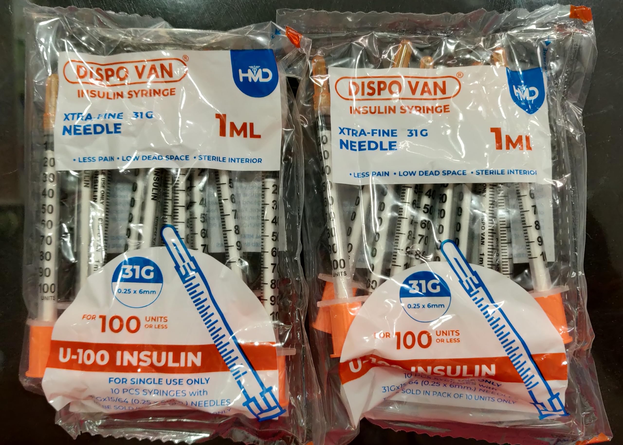 Dispovan Single Use Insulin Syringes With Needles for Diabetes U-100 [ 31G*6mm, 1ml ] ( Pack of 100 ) (B0D2BCKCXP) Amazon Price History, Amazon Price Tracker