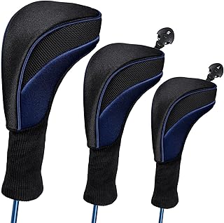 NC Thick Neoprene Hybrid Golf Club Head Cover Headcovers with Interchangeable Number Tags Protective Covers Fits All Fairway Clubs