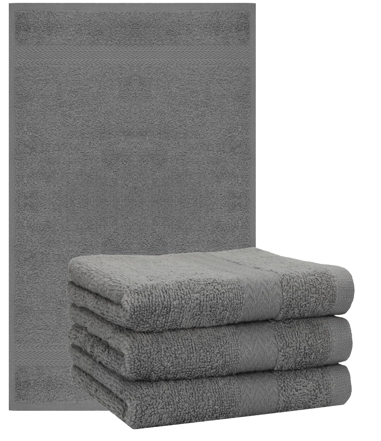 Betz Premium Handtuch Set 4-teilig – 4× Handtücher 50×100 cm, 100% Baumwolle 470 g/m², weich & saugstark, Oeko-TEX® Farbe anthrazit