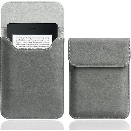 WALNEW 6 Inch Sleeve for All-New Kindle 2019/Kindle Paperwhite (Included 2018 Version)/Kindle Voyage/Kindle (8th Gen, 2016)/Kindle 4/5/Kindle Touch Protective Pouch Bag Case Cover, Gray