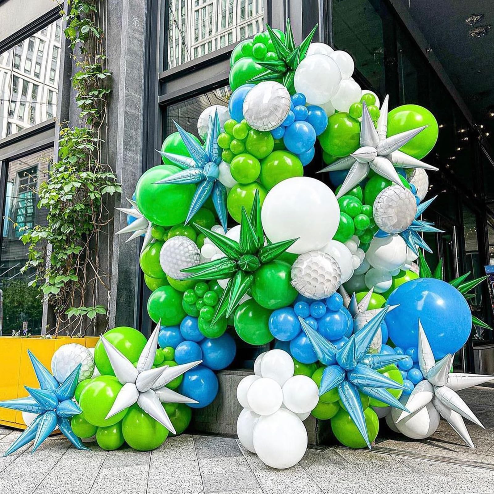 Toylin Green & White Balloon Garland Arch Kit - Includes Confetti Balloons & Banner For Birthday, Baby Shower Decor - View #2