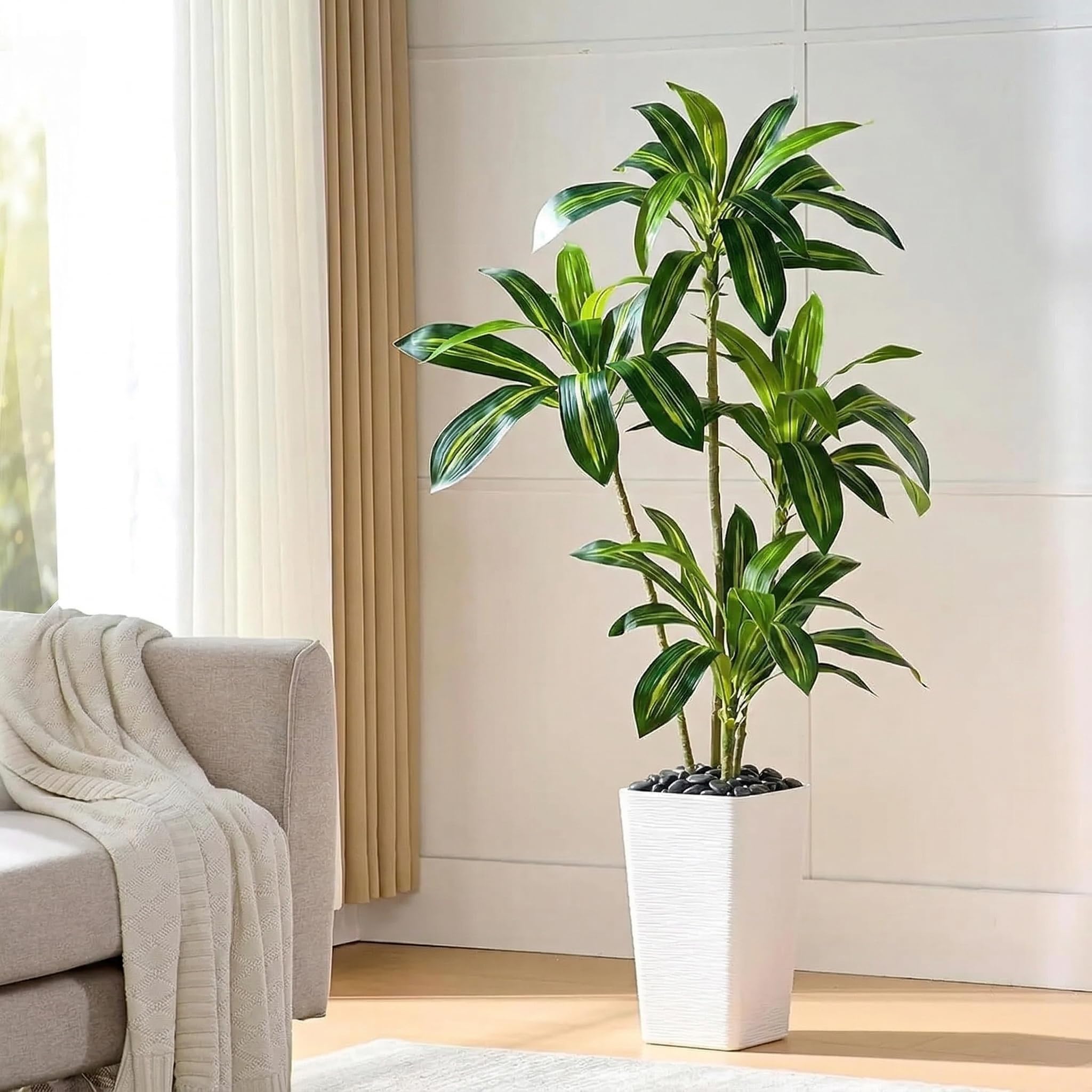 Palma artificiale, 1,5 m, alberi artificiali realistici al tatto con