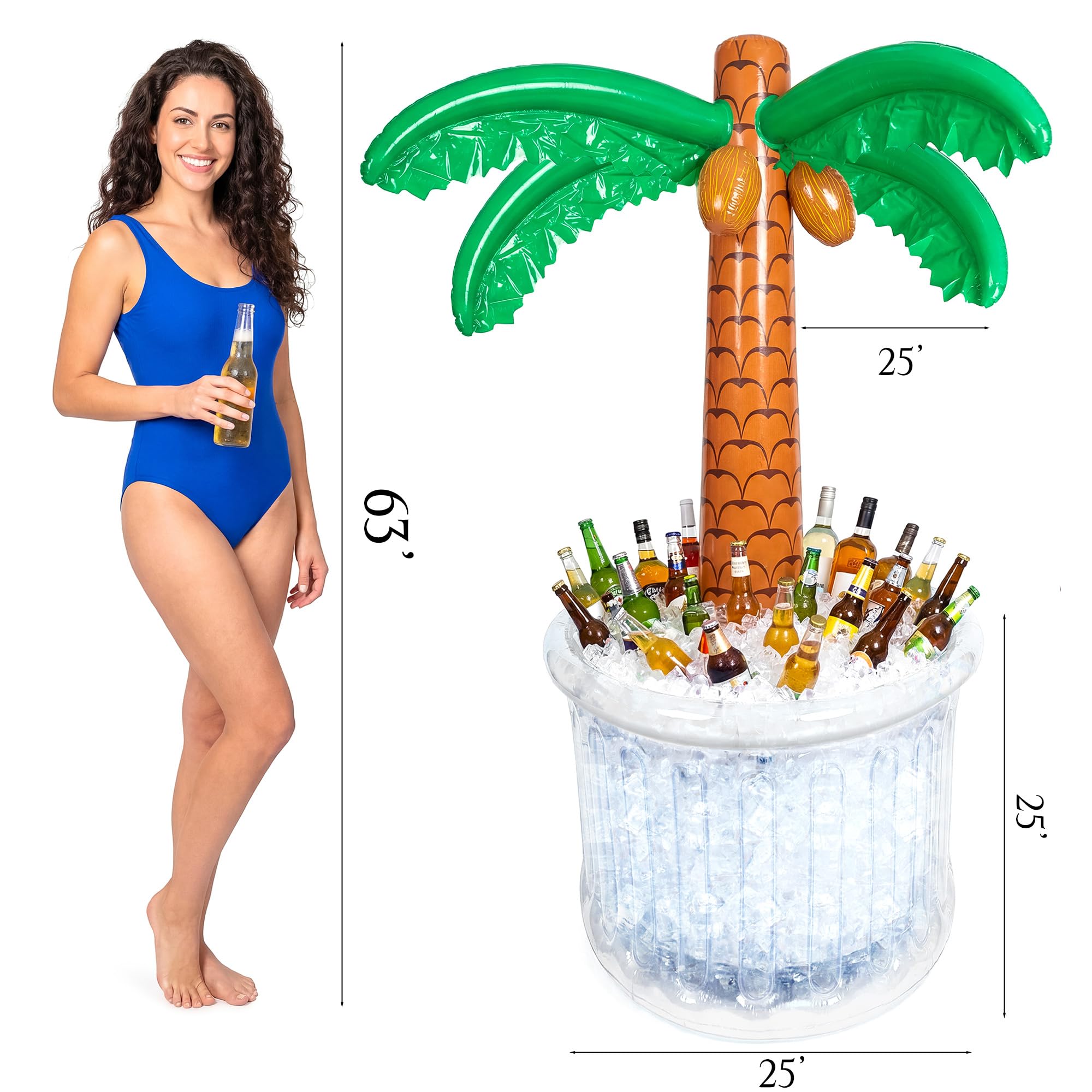 Bouee Piscine,Bar Flottant pour Piscine,Porte-gobelets,Palmier Gonflable Plateau Flottant pour Piscine Gonflable, Convient pour Piscine | Leroy Merlin