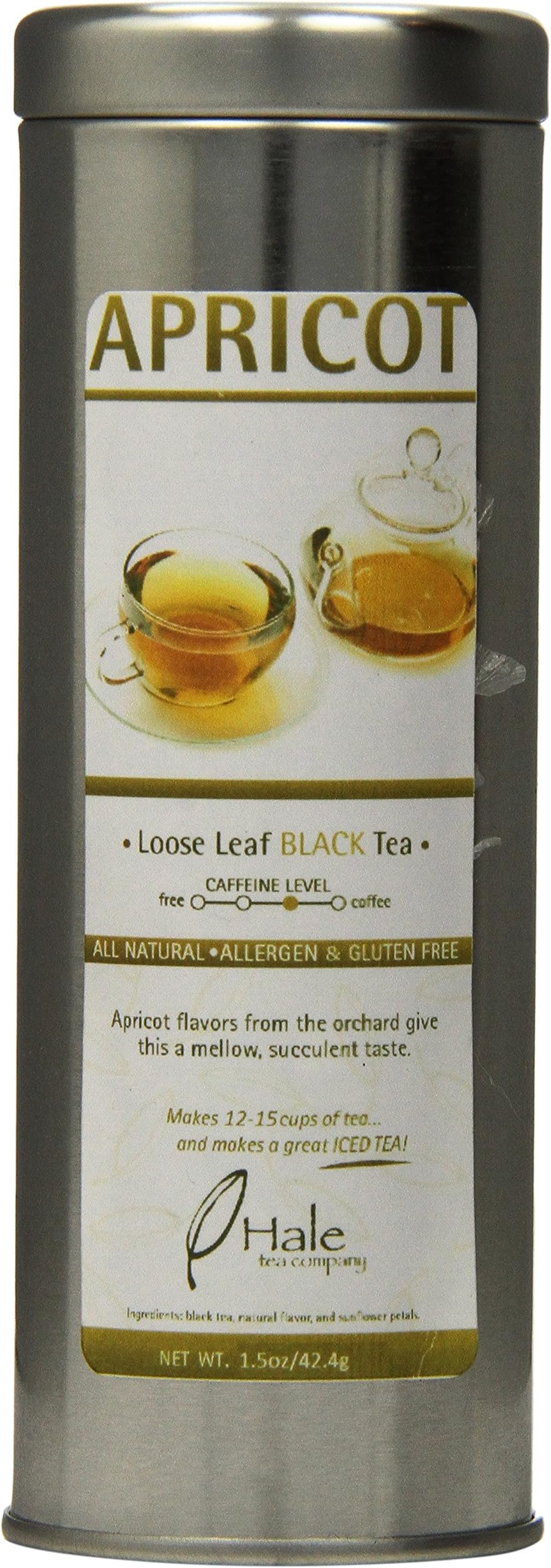 Hale Tea Black Tea, Apricot, 1.5-Ounce
