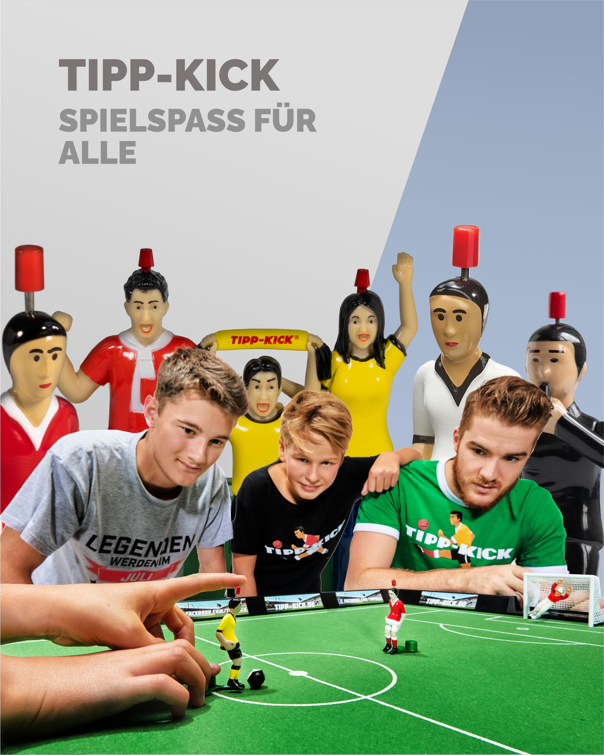 TIPP-KICK Halbzeituhr mit Toranzeige & Soundfunktion grau - Anzeigetafel für Fußball-Spiel, Original Zubehör