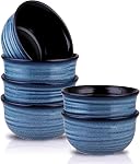 Hasense Grand bol de service, 65 Ounces Céramique Salade Soupe en Pâtes Bols,8.5 Bols de pouce pour la cuisine Ramen Pho Fruit Céréale popcorn, Micro-ondes Lave-vaisselle coffre-fort, Ensemble de 2, bleu
