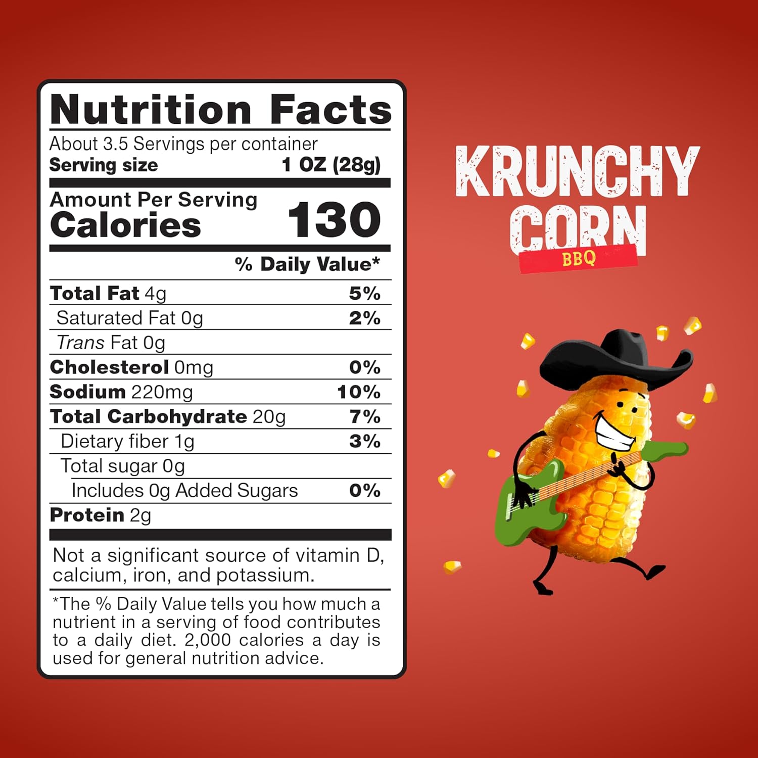 Krunchy Corn Snack–BBQ Flavor | Original Roasted Non-GMO & Gluten Free Corn Nuts | Crunchy Corn Snack for Lunchbox,Office,Parties & On-the-Go | Chips & Crackers Alternative Pack of 8 (3.52 oz / 100 gm each)