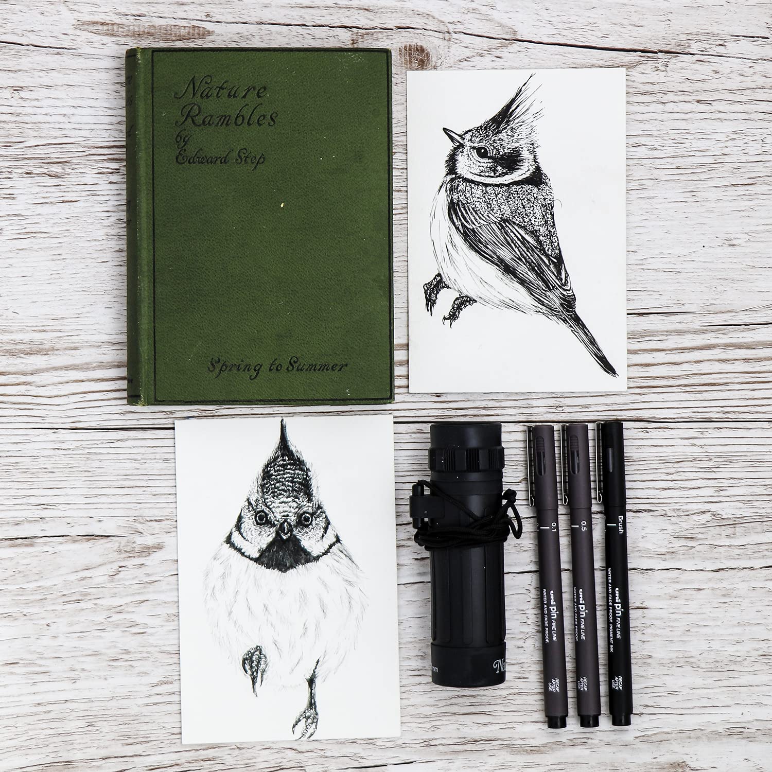 Stylos Uni-ball PIN - Lot De 3 Pointes Fines - Encre Résistante à L'eau Et à La Décoloration - Idéal Dessin Et Aquarelle