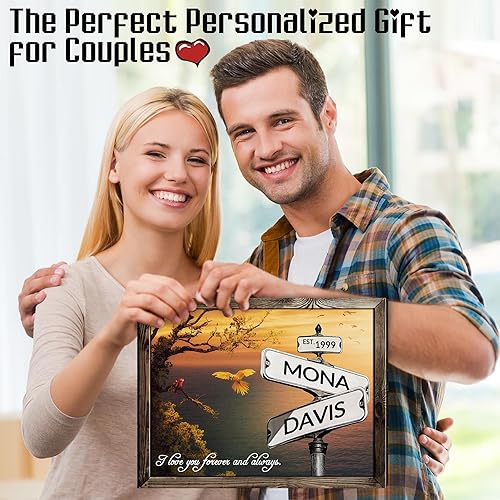 Miniatura 11 de Hetano Lienzo personalizado para pared, diseño único para el día de San Valentín, aniversario, boda, regalo de cumpleaños para parejas, marido