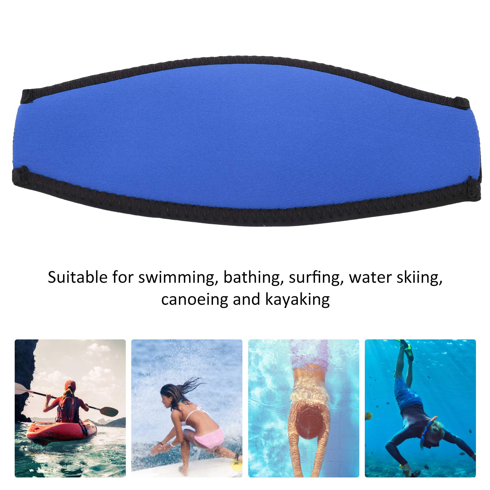 Housse de sangle en néoprène pour plongée, plongée et tuba - Protection confortable pour cheveux Housse de sangle en néoprène pour plongée, plongée et tuba - Protection confortable pour cheveux