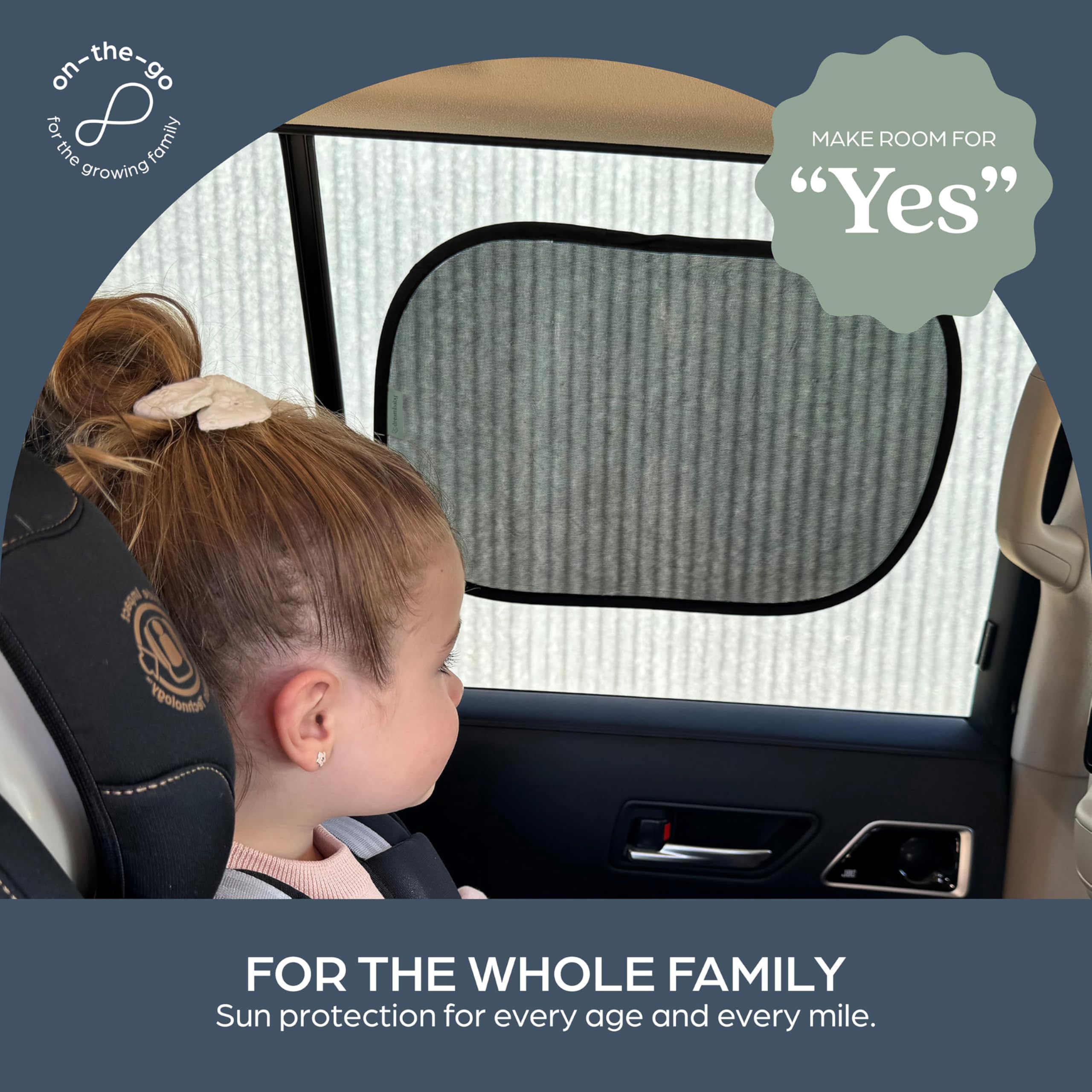 Dreambaby Insta-Cling Static Car Window Shades - UPF 50 Sun Protection, Black, 47cm x 30.5cm - Image 4
